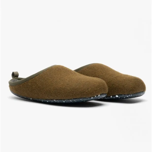 Camper WABI Mens Mule Slippers Dark Green