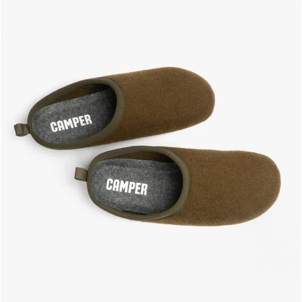 Camper WABI Mens Mule Slippers Dark Green