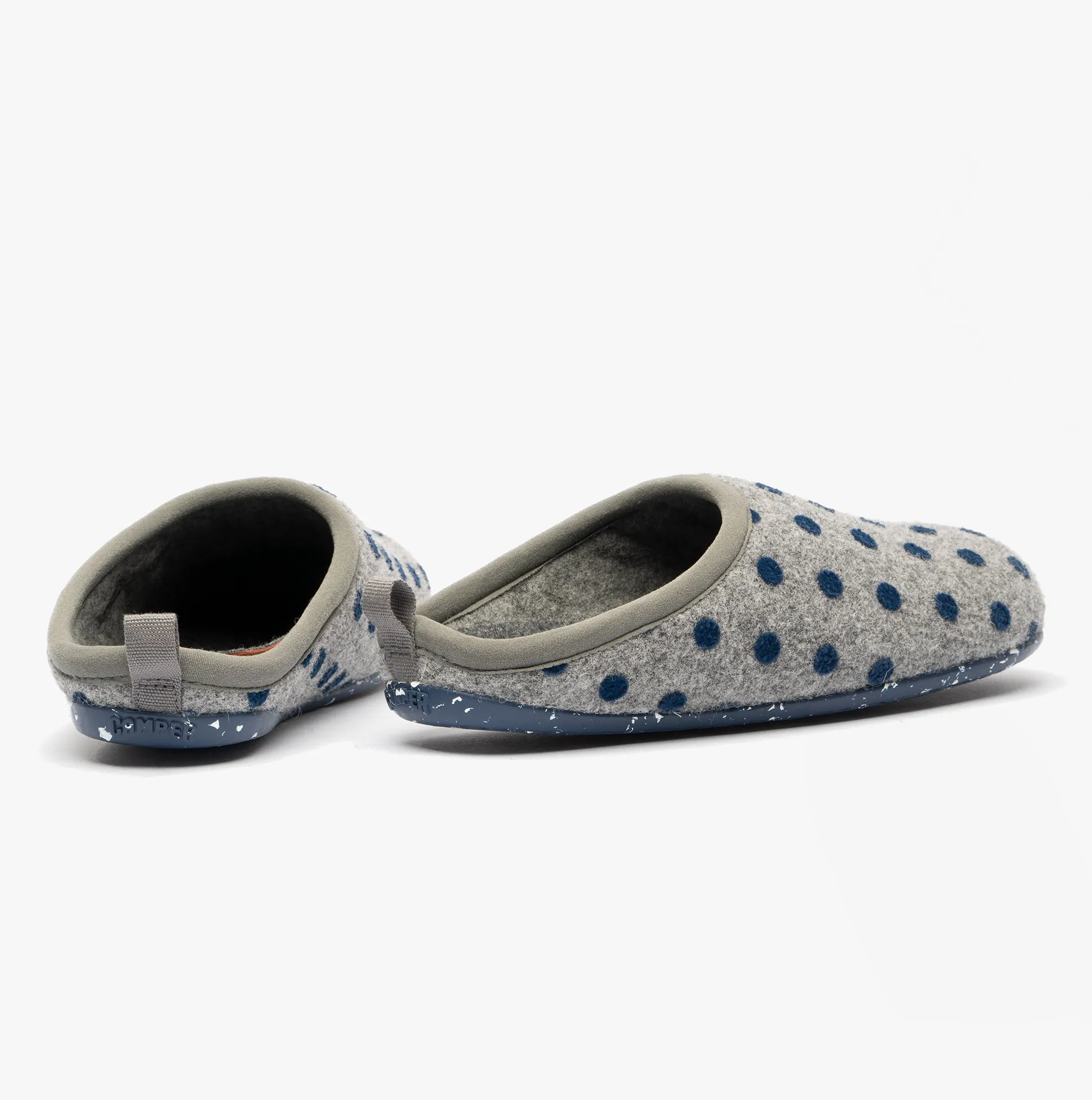 Camper WABI Womens Mule Slippers Grey/Blue