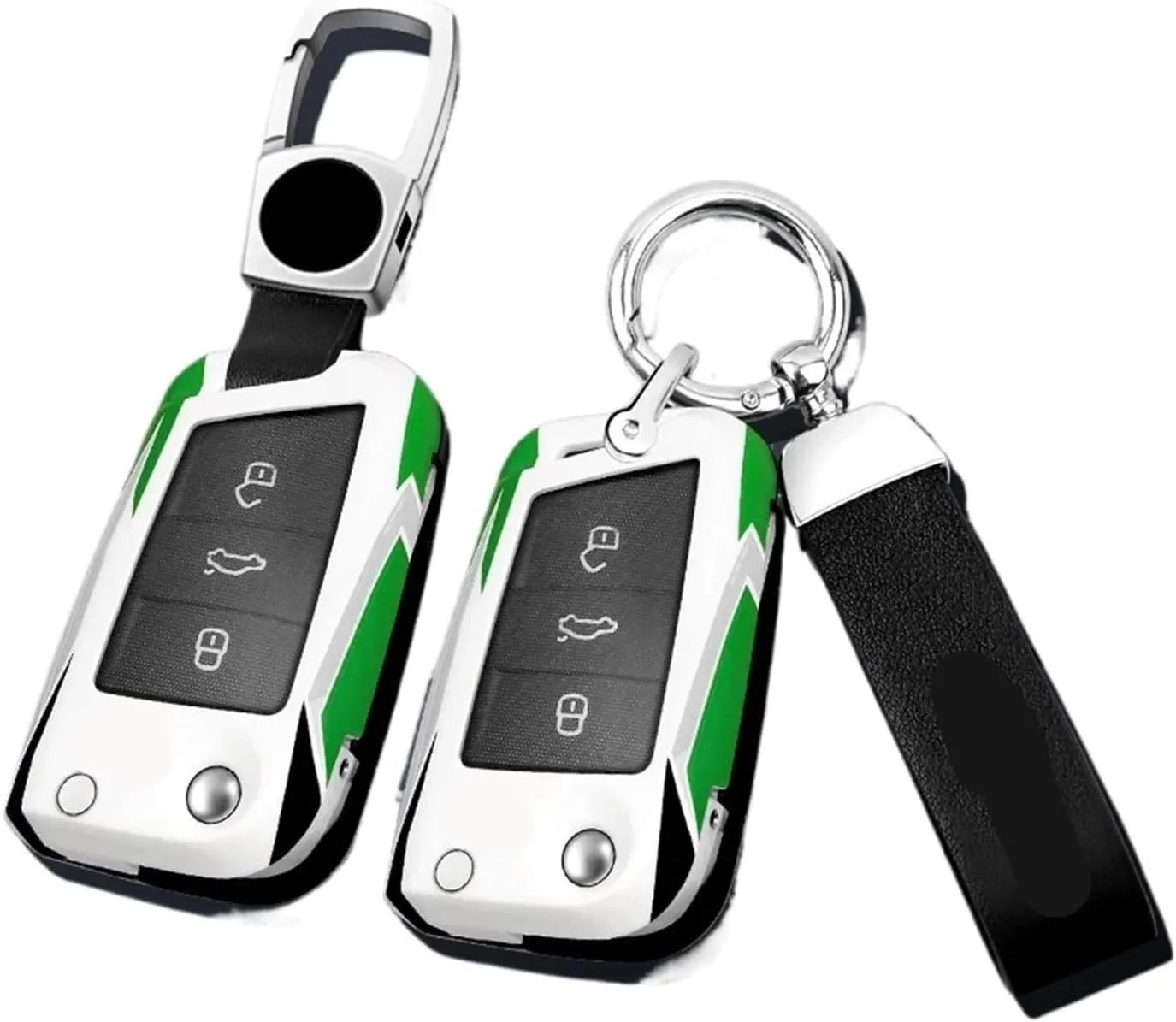 Car Flip Key Case Cover Shell Bag Fit for Skoda Fit Fit Octavia A5 A7(Shell and Rope)