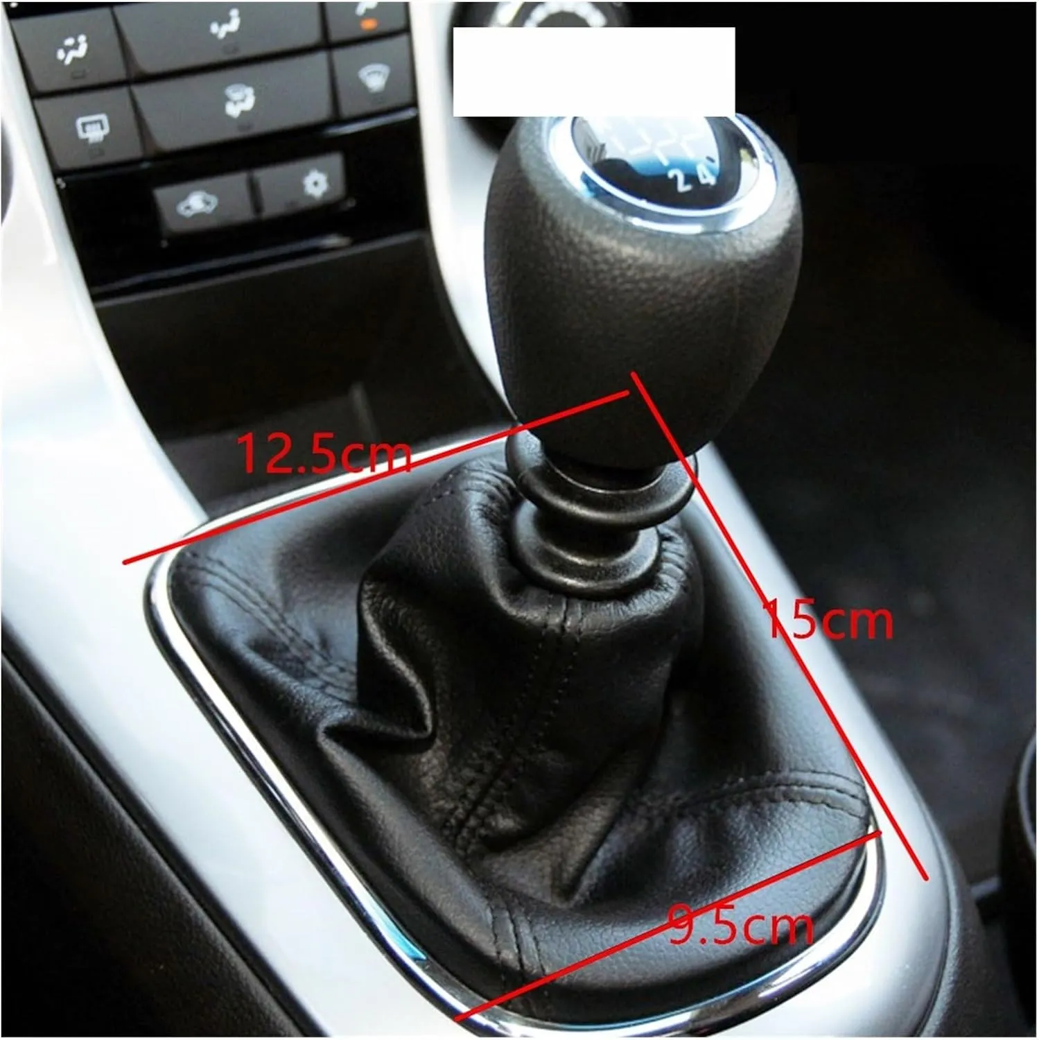 Car Gear Shift Knob Gaiter Boot Cover Fit for Chevy Cruze 2008-2013(Black)