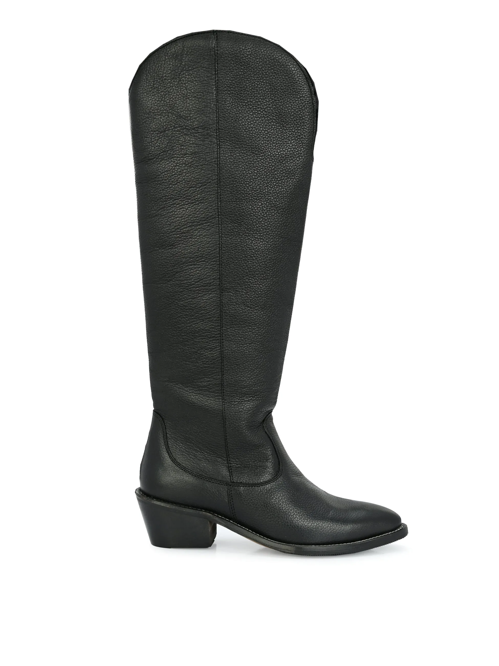 CARLO ROMANO BY WASAN GENUINE LEATHER BLACK COLOUR FULL BOOT FOR  WOMEN