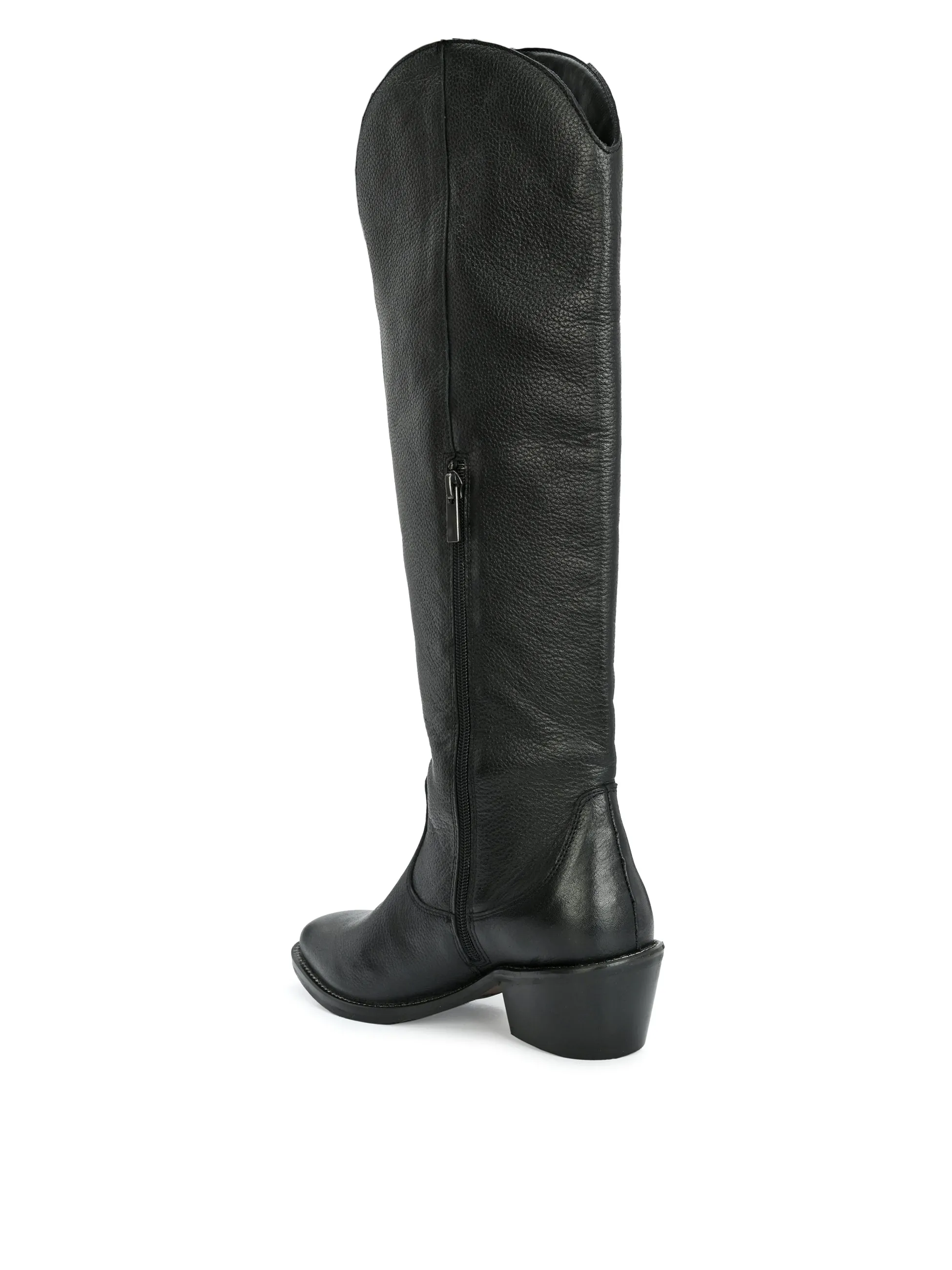 CARLO ROMANO BY WASAN GENUINE LEATHER BLACK COLOUR FULL BOOT FOR  WOMEN