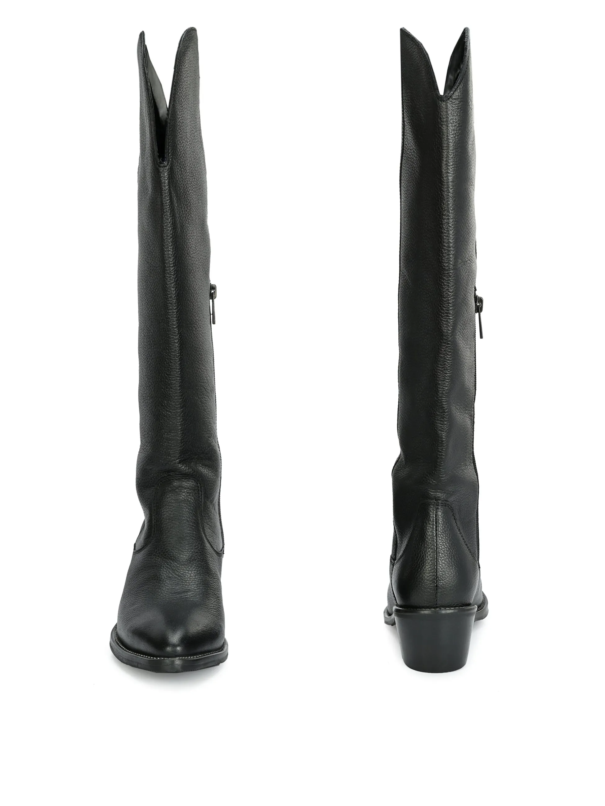 CARLO ROMANO BY WASAN GENUINE LEATHER BLACK COLOUR FULL BOOT FOR  WOMEN