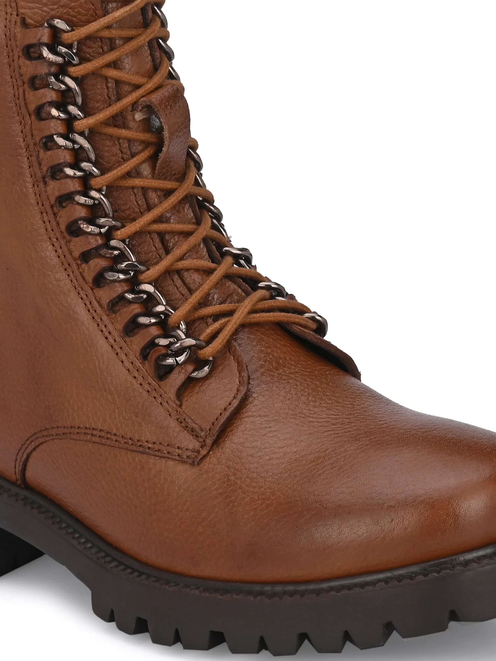 Carlo Romano by Wasan Shoes Women's Genuine Milled Leather Lace Up High Ankle Boot