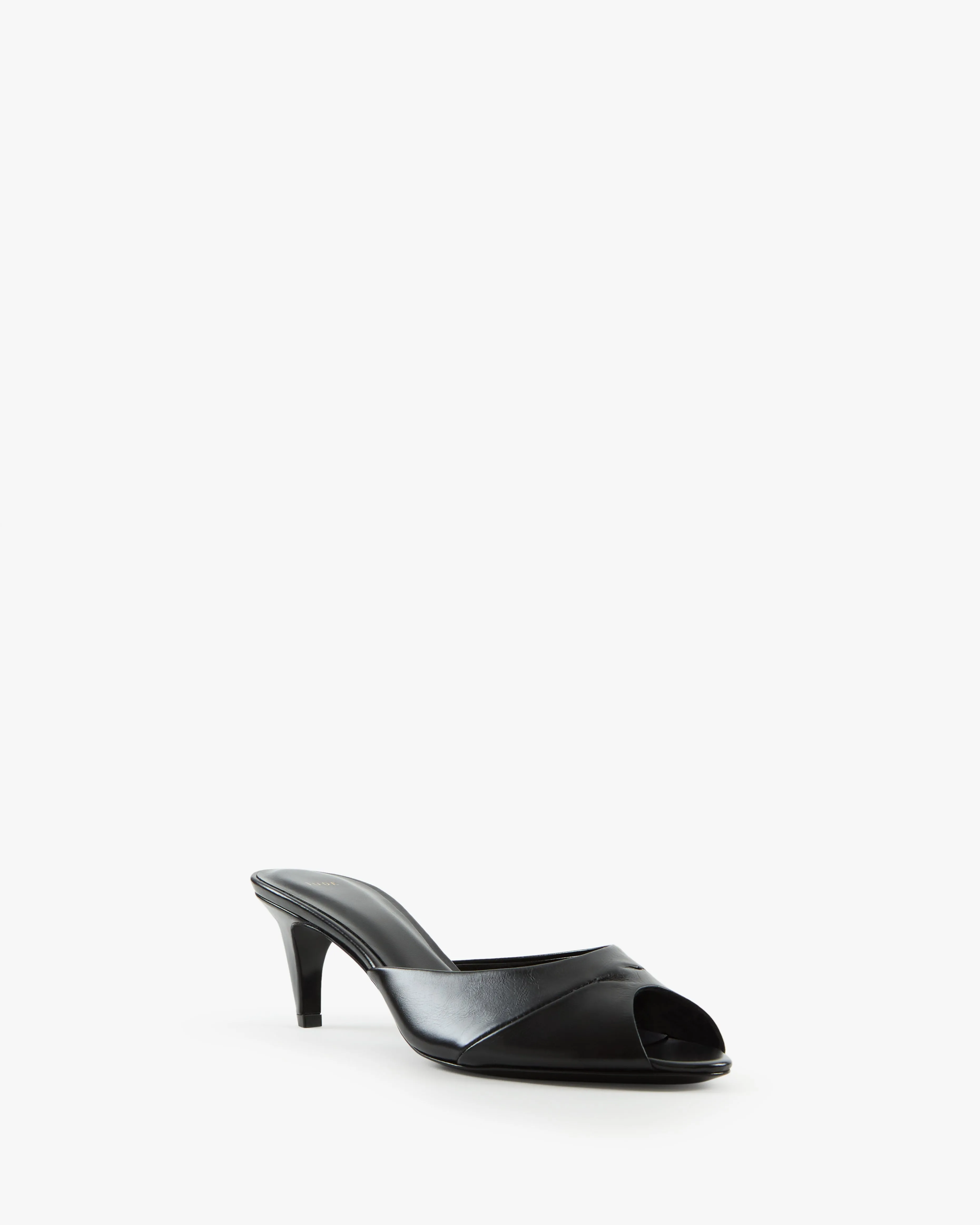 Cave Mule in Black Leather