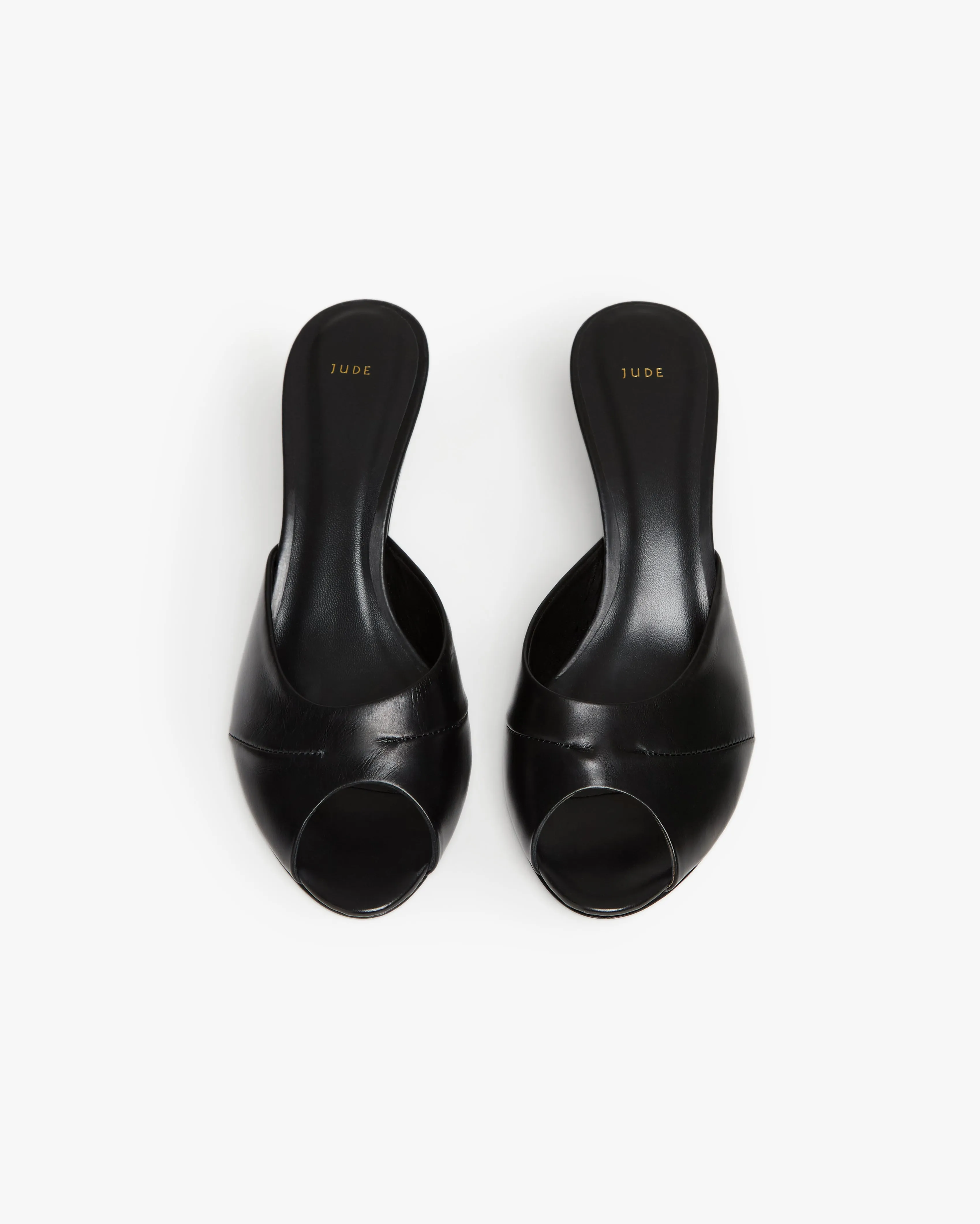 Cave Mule in Black Leather