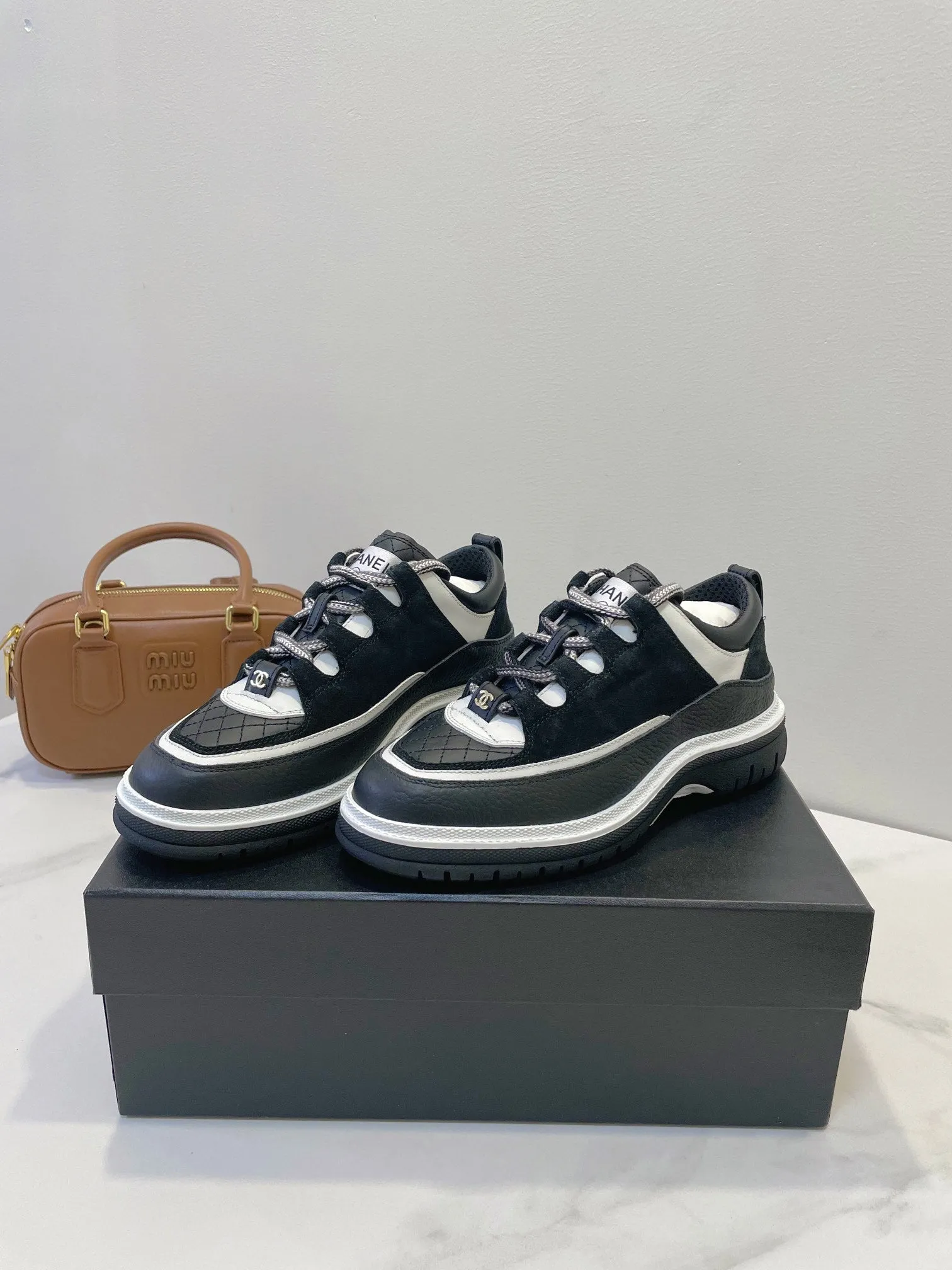 CC Sneaker In Black Cowhide  144774