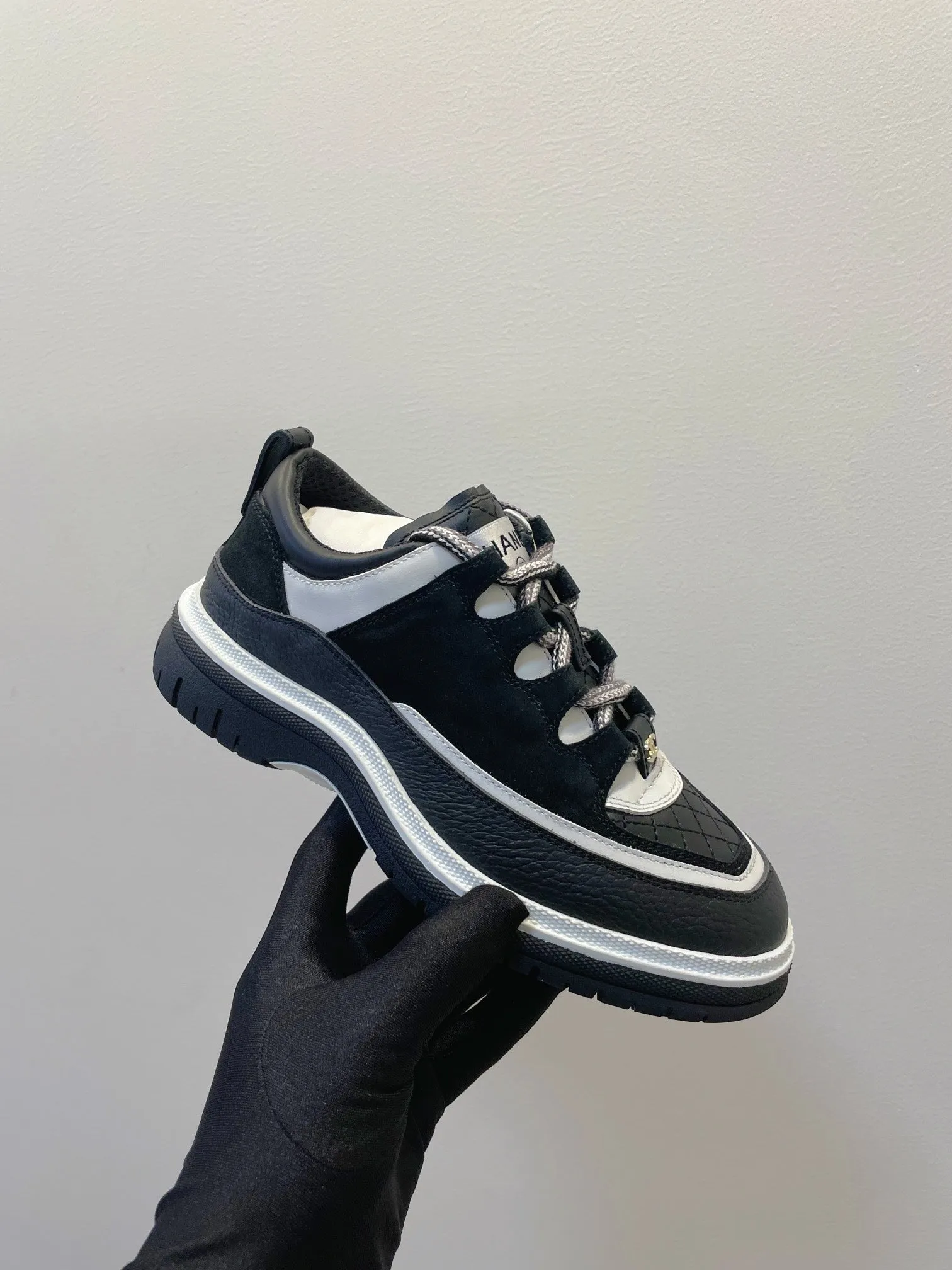 CC Sneaker In Black Cowhide  144774