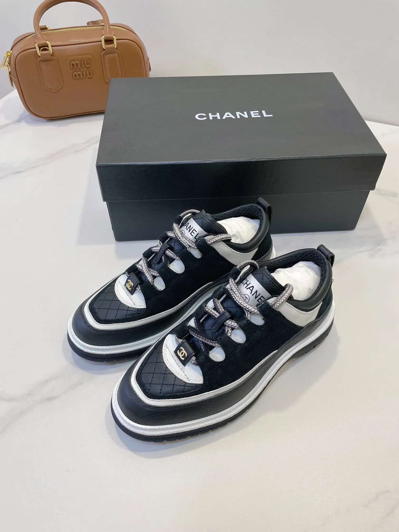 CC Sneaker In Black Cowhide  144774