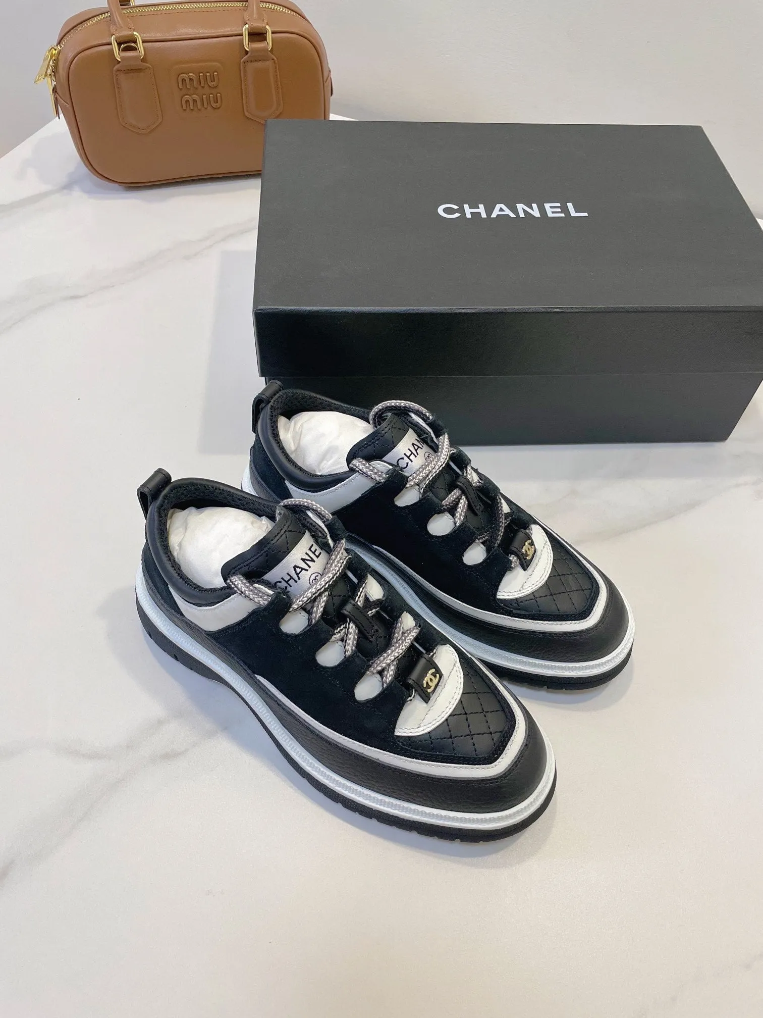 CC Sneaker In Black Cowhide  144774