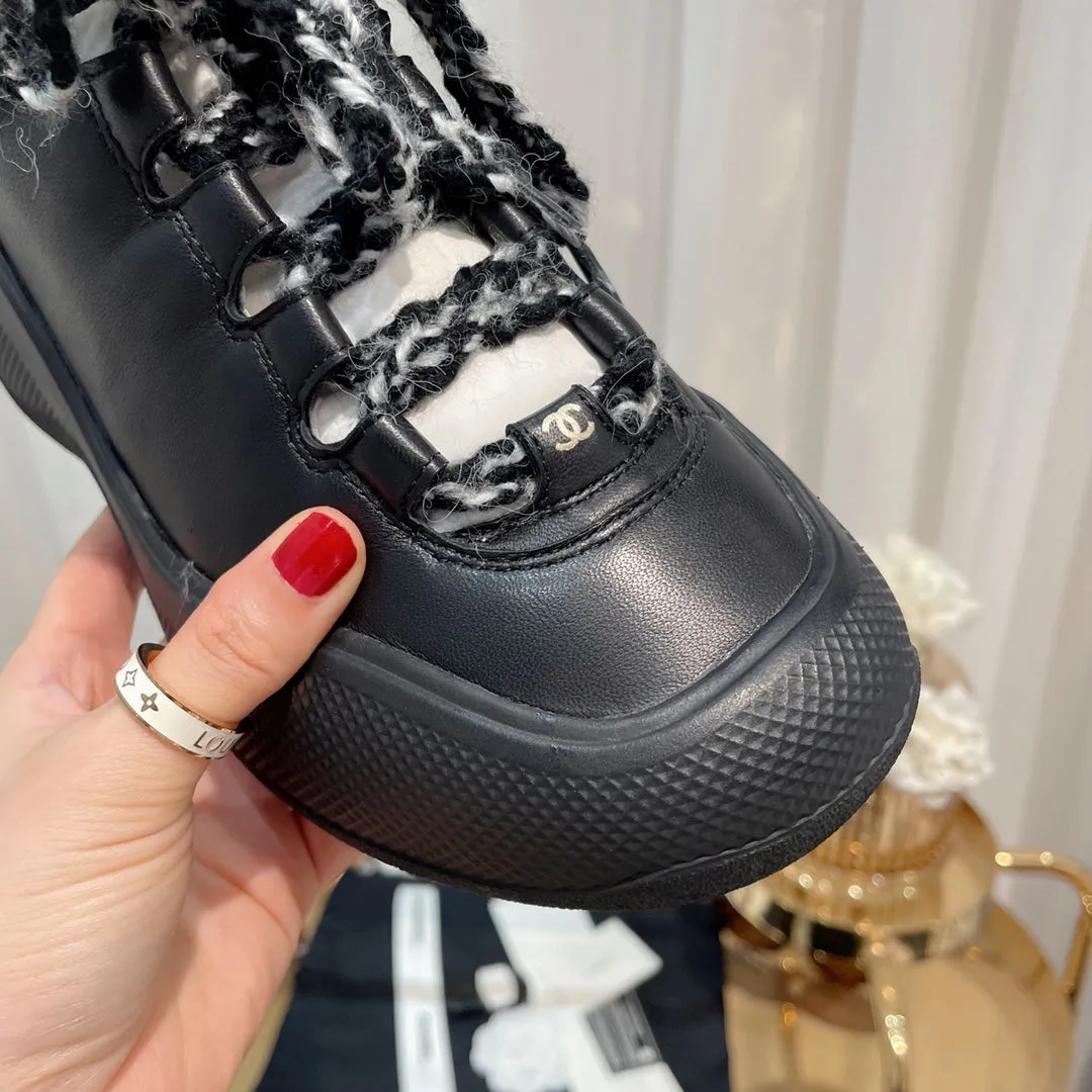 CC Sneaker In Black Lambskin 144801