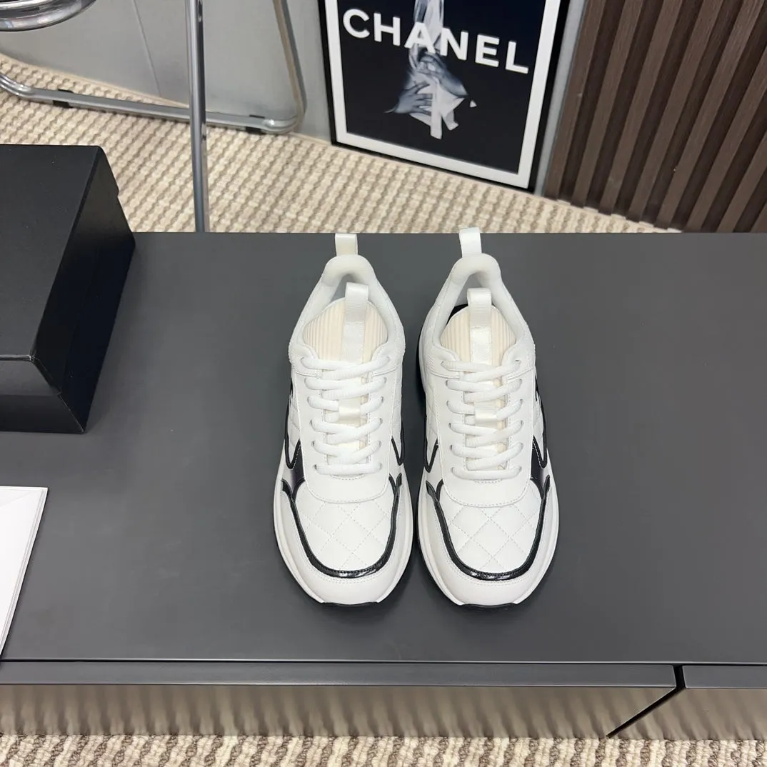 CC Sneaker White Quilted Cowhide