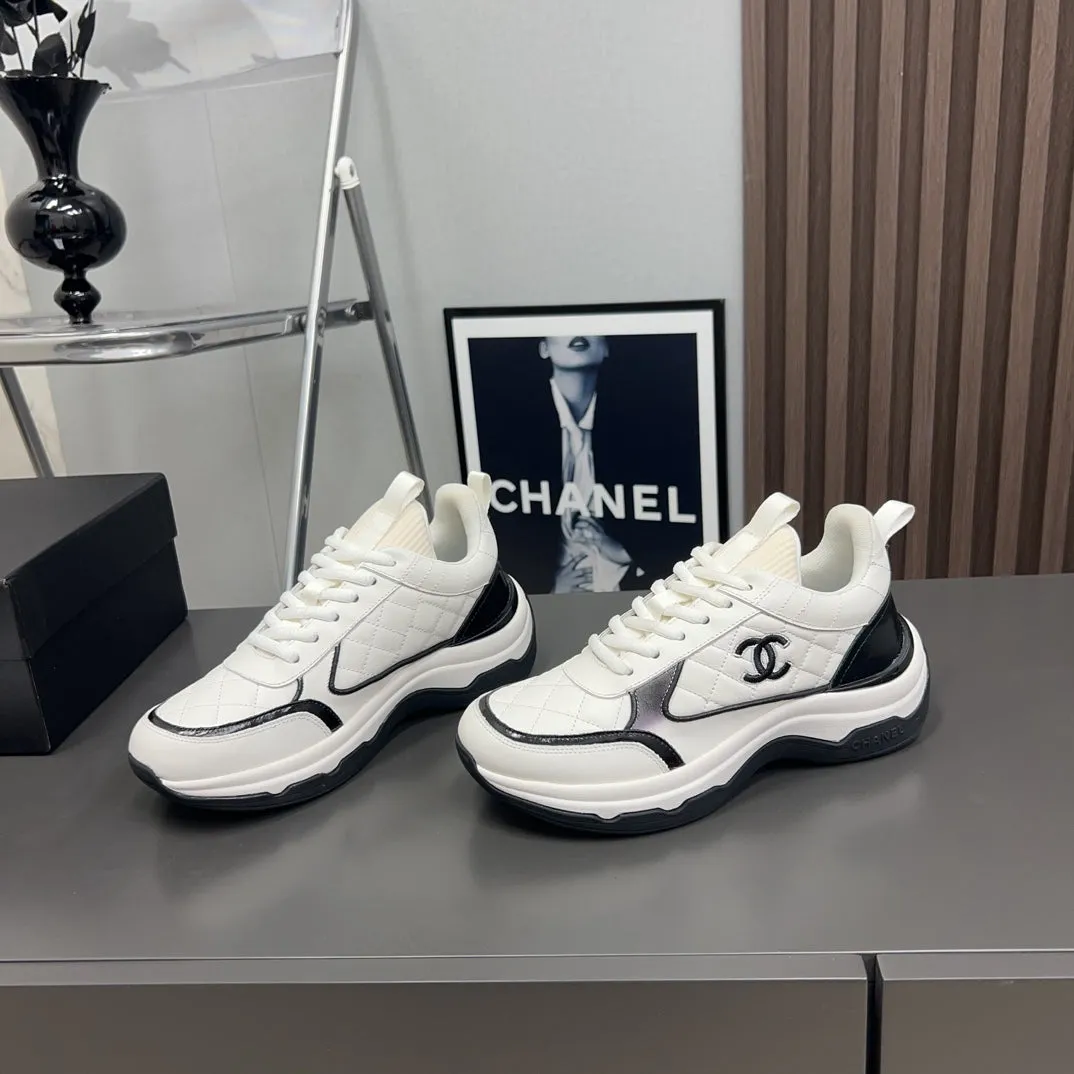 CC Sneaker White Quilted Cowhide
