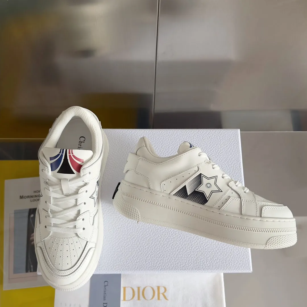 cd star sneaker white black calfksin