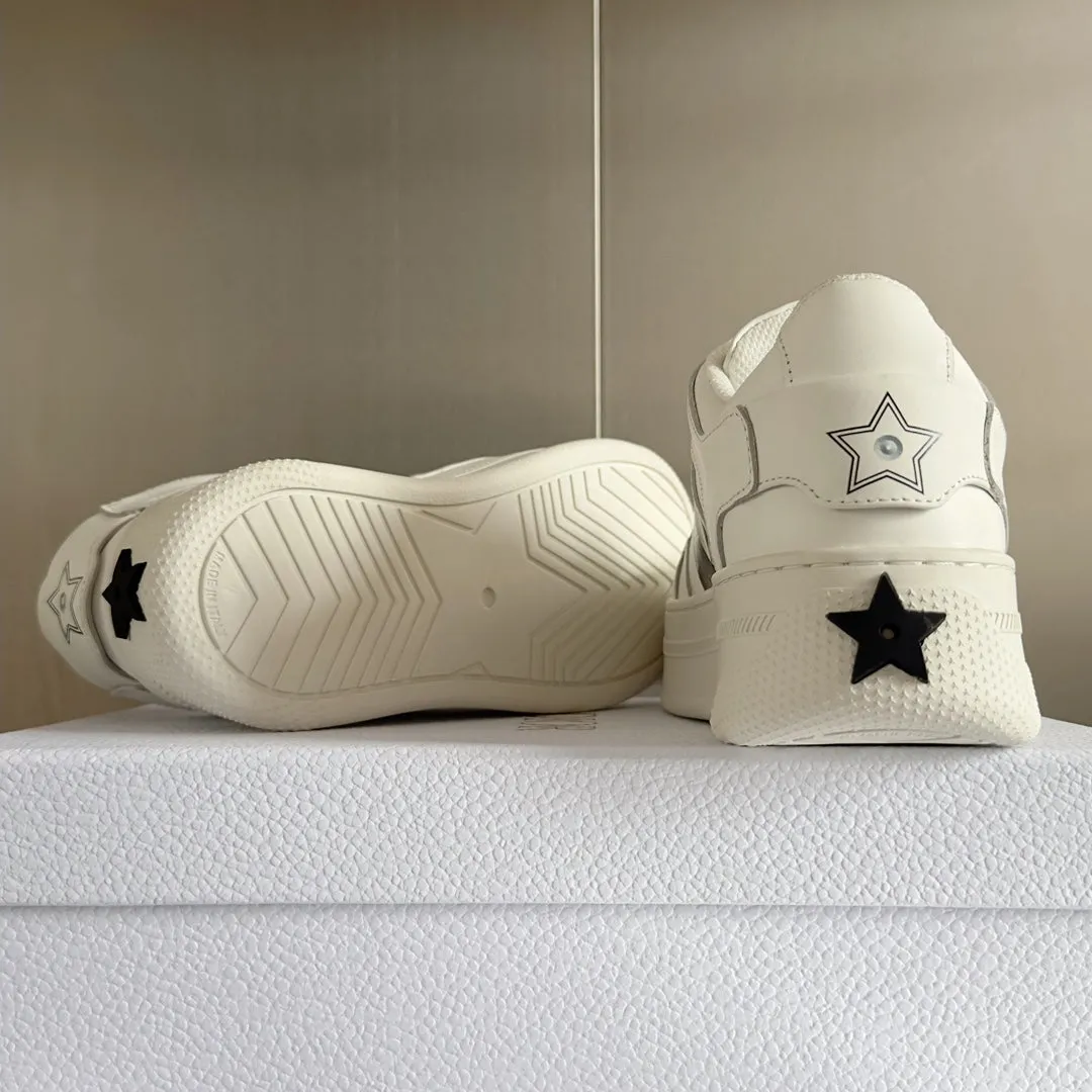 cd star sneaker white black calfksin