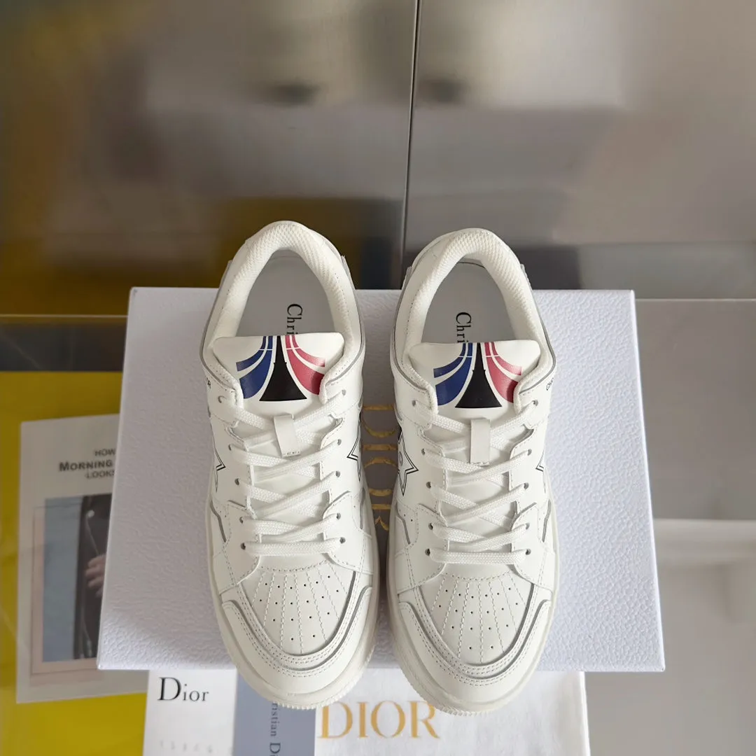 cd star sneaker white black calfksin
