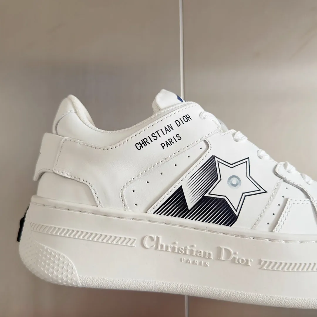 cd star sneaker white black calfksin
