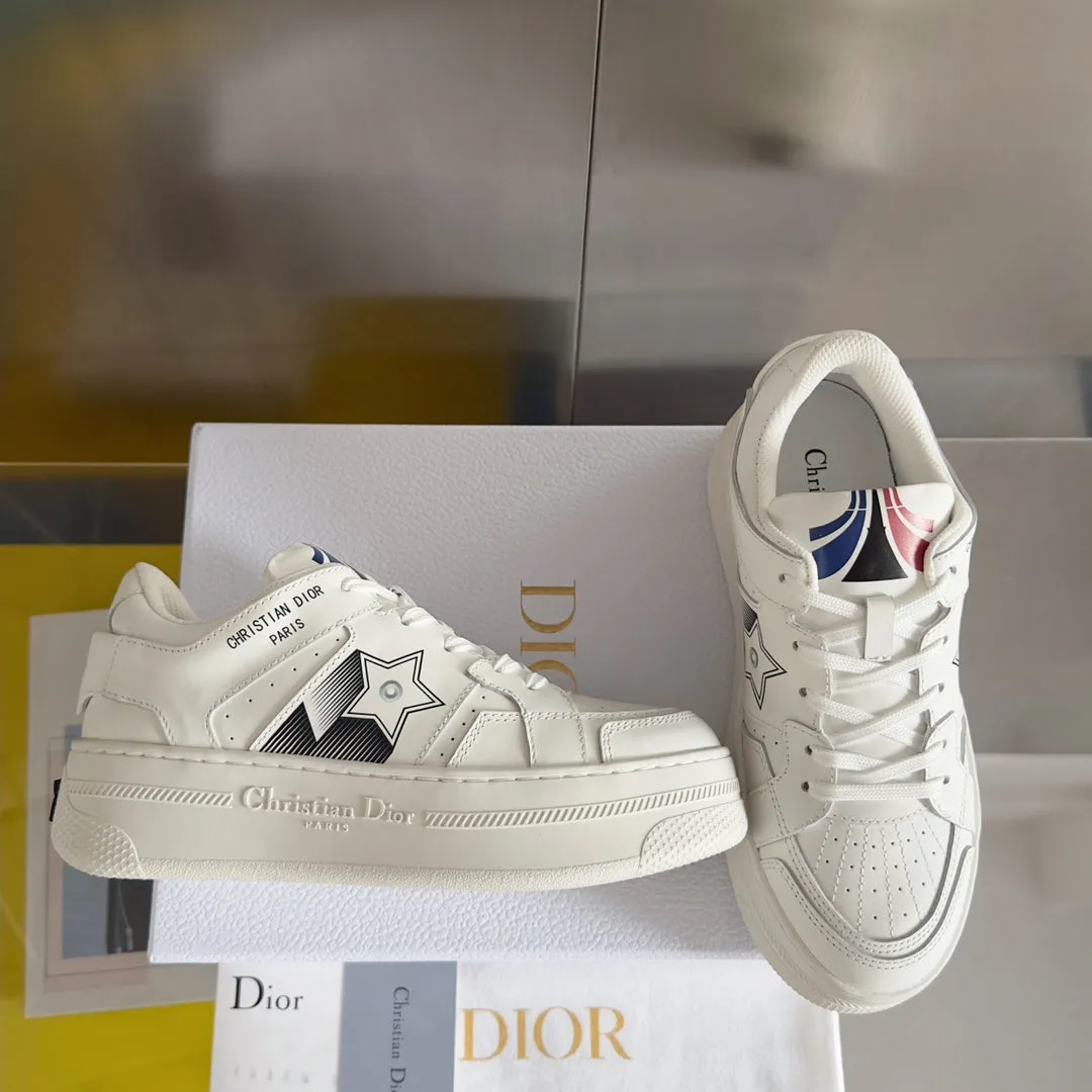 cd star sneaker white black calfksin