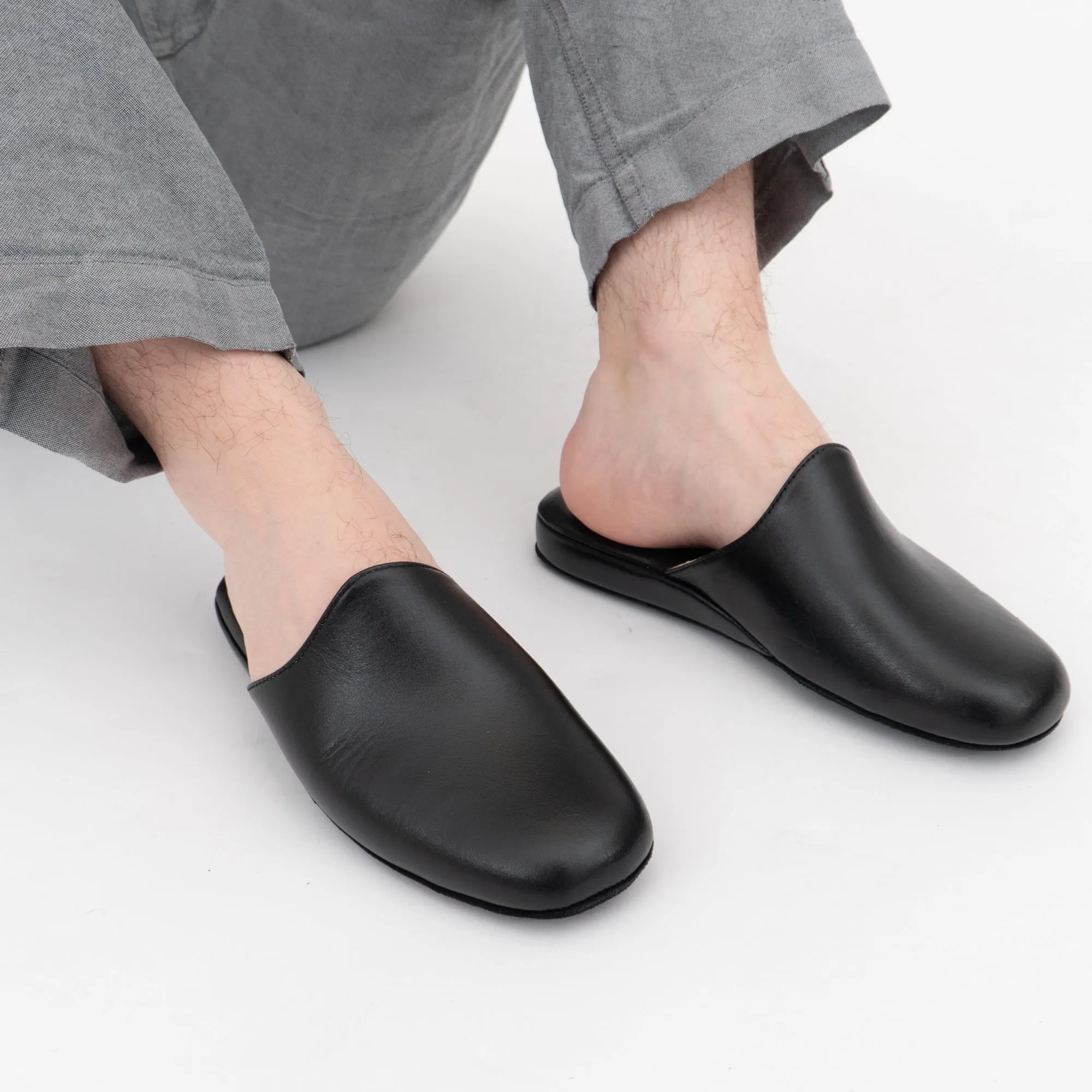 Chaleur LUCA Mens Mule Slippers Black