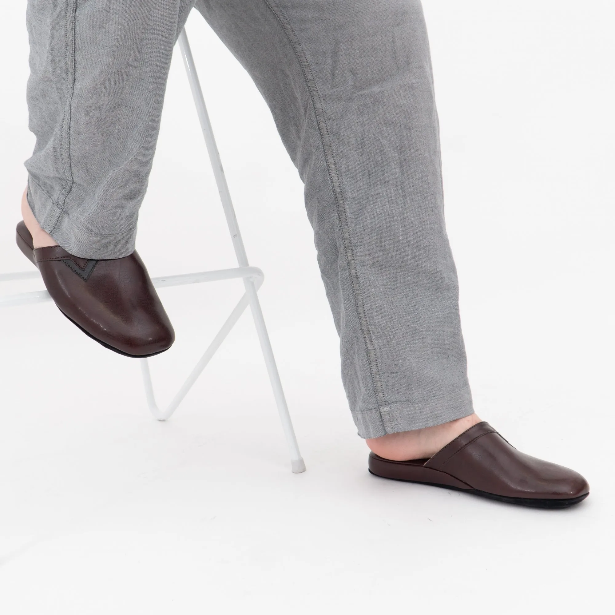 Chaleur PIERO Mens Mule Slippers Bordeaux