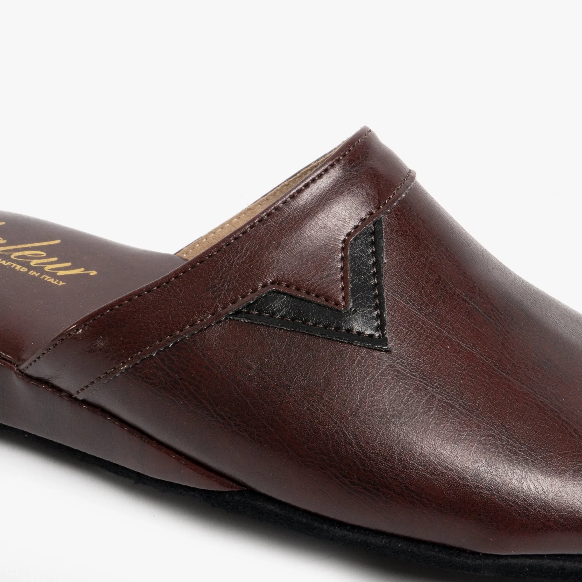 Chaleur PIERO Mens Mule Slippers Bordeaux