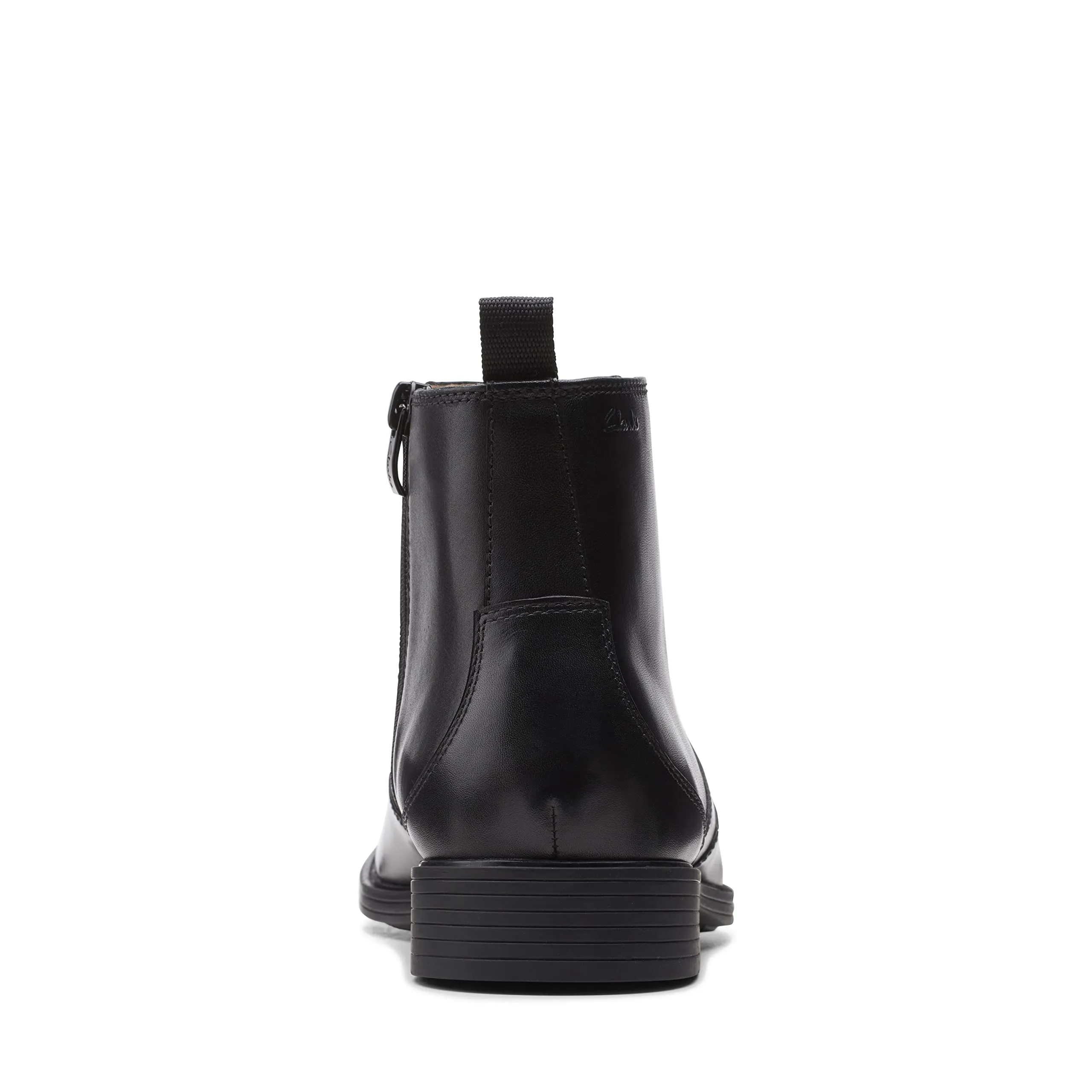 Clarks Men's Whiddon Zip Chelsea Boot, Black Leather, 12
