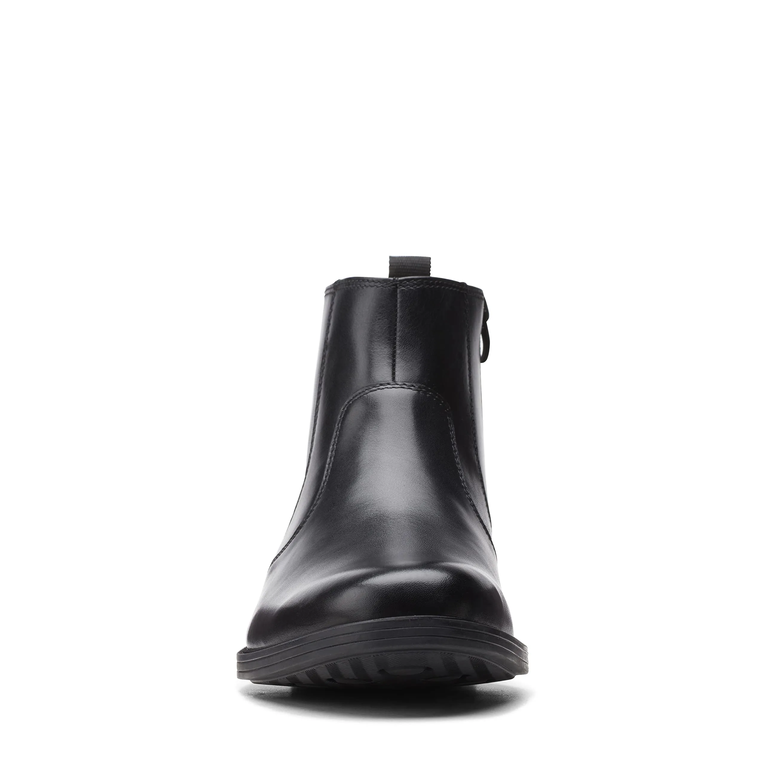 Clarks Men's Whiddon Zip Chelsea Boot, Black Leather, 12