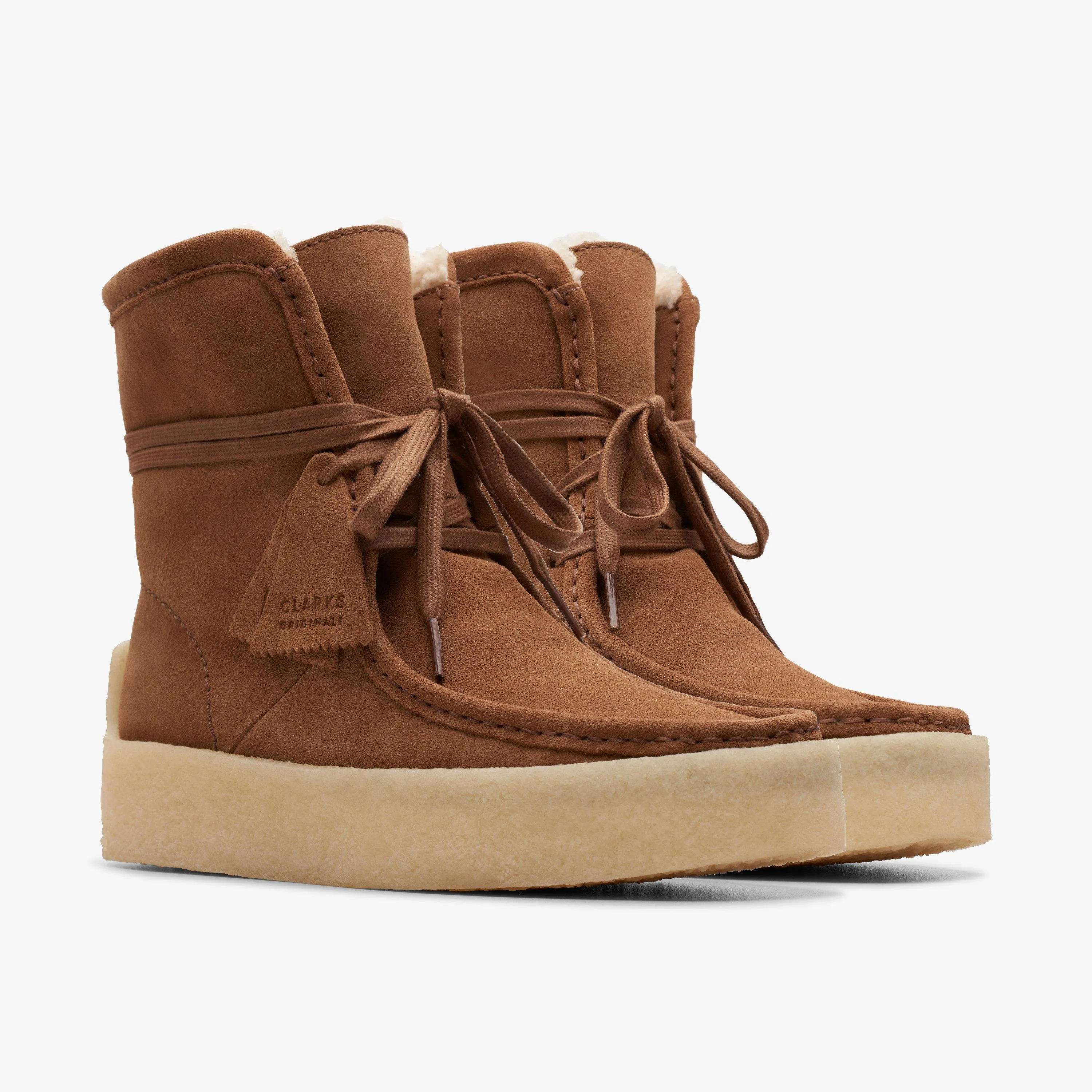 Clarks Women Wallabee Cup Hi Brown 26174015