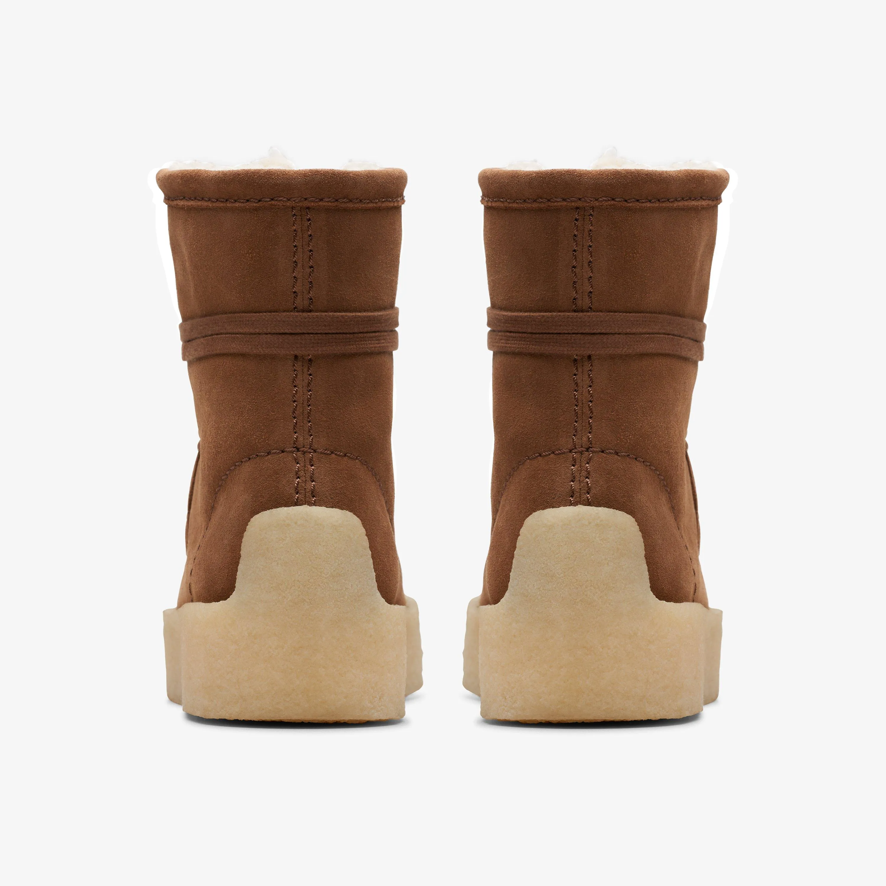 Clarks Women Wallabee Cup Hi Brown 26174015