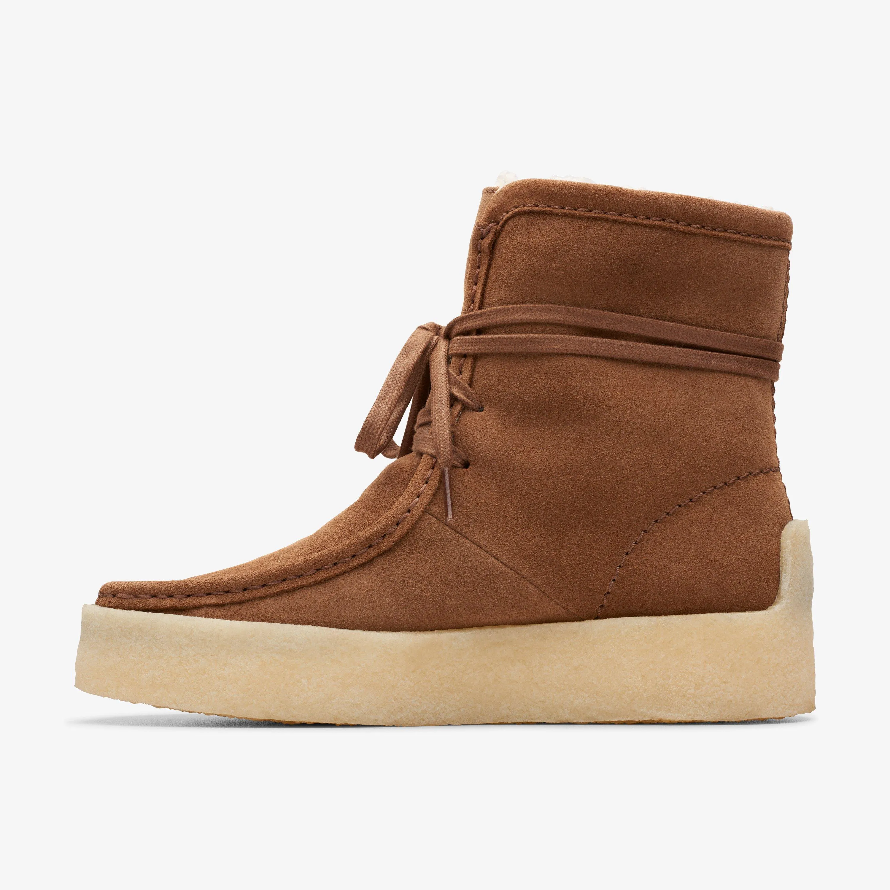 Clarks Women Wallabee Cup Hi Brown 26174015