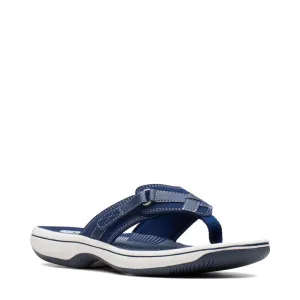 Clarks Women's Breeze Sea II Flip Thong Sandal in Navy