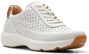 Clarks Women's, Tivoli Grace Sneaker, 10, Off White Leather