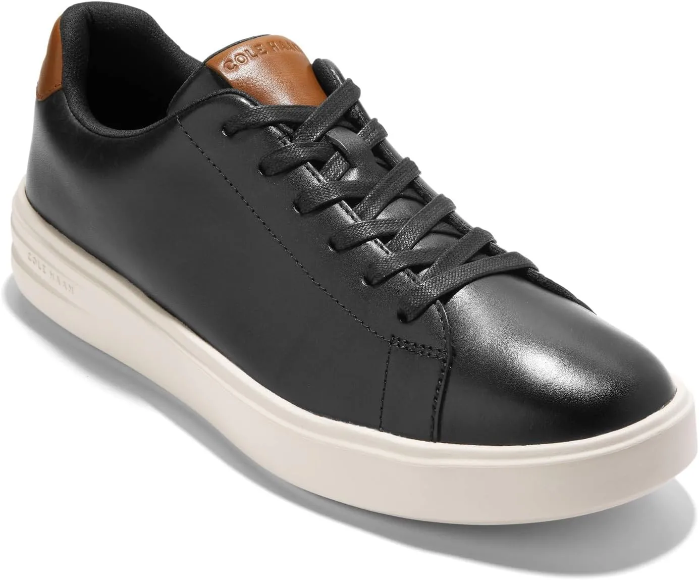 Cole Haan Men's Grand  Court Sneakers, Black/Ivory, 8.5