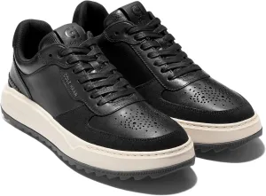 Cole Haan Men's Grandpro Crossover Golf Sneaker, Black/Ivory, 7 Wide