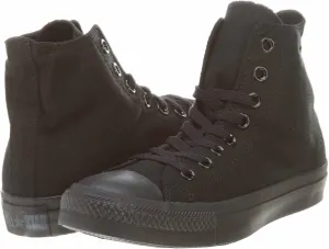 Converse Unisex Chuck Taylor All Star High Top Sneakers Optical White (8 B(M) US Women / 6 D(M) US Men, Black Monochrome)