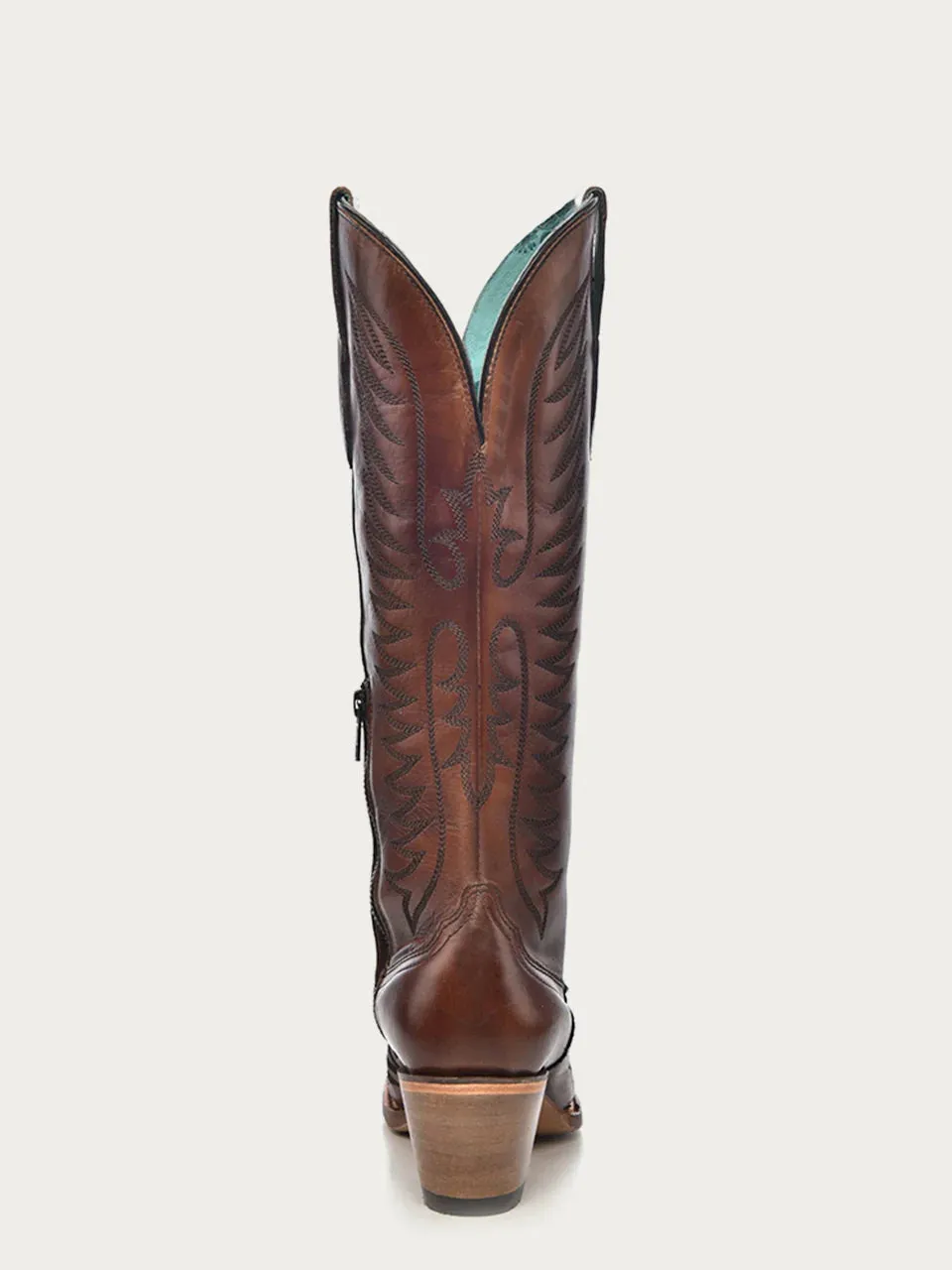 Corral Women's 15" Embroidered J Toe Boot in Cognac
