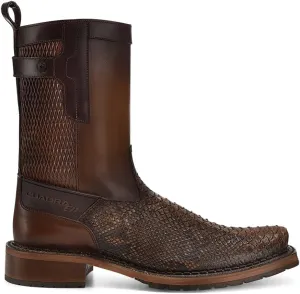 Cuadra Men's Boot in Genuine Python Leather Honey 1J2VPH