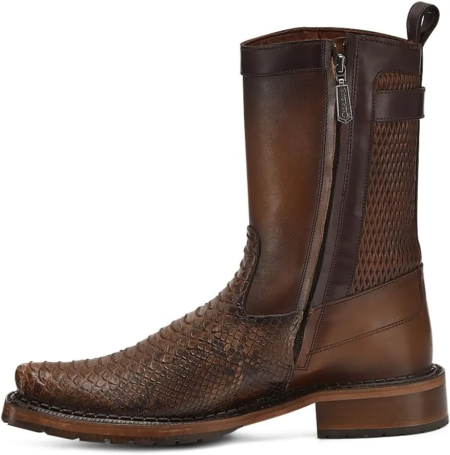 Cuadra Men's Boot in Genuine Python Leather Honey 1J2VPH