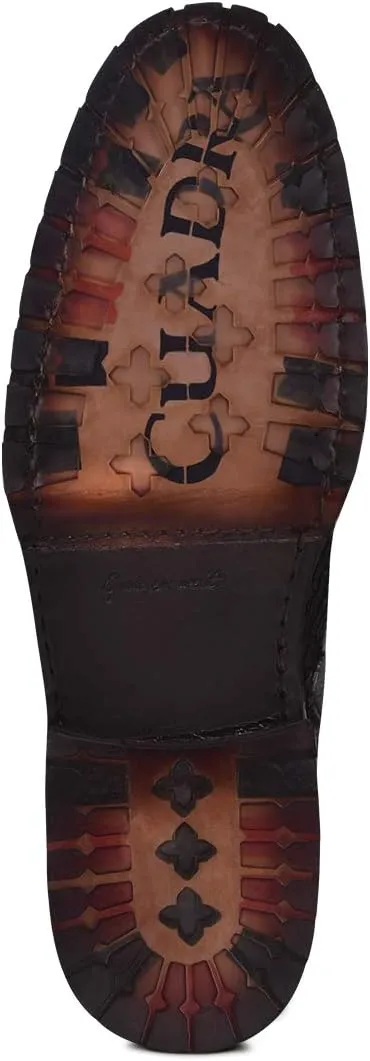 Cuadra Men's Mining Boot in Genuine Pirarucu Leather and Bovine Leather with Laces and Zipper