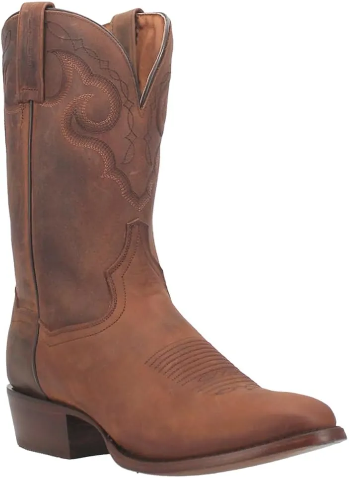 Dan Post Mens Simon Embroidered Round Toe Casual Boots Mid Calf - Brown