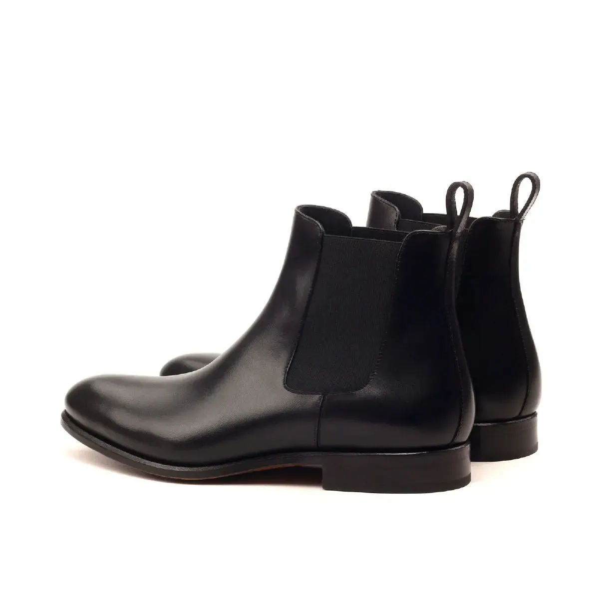 DapperFam Monza in Black Men's Italian Leather Chelsea Boot