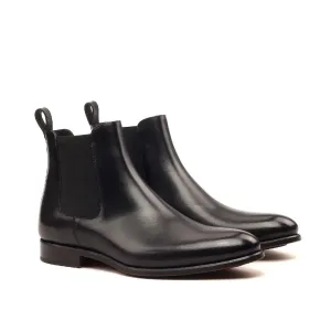 DapperFam Monza in Black Men's Italian Leather Chelsea Boot