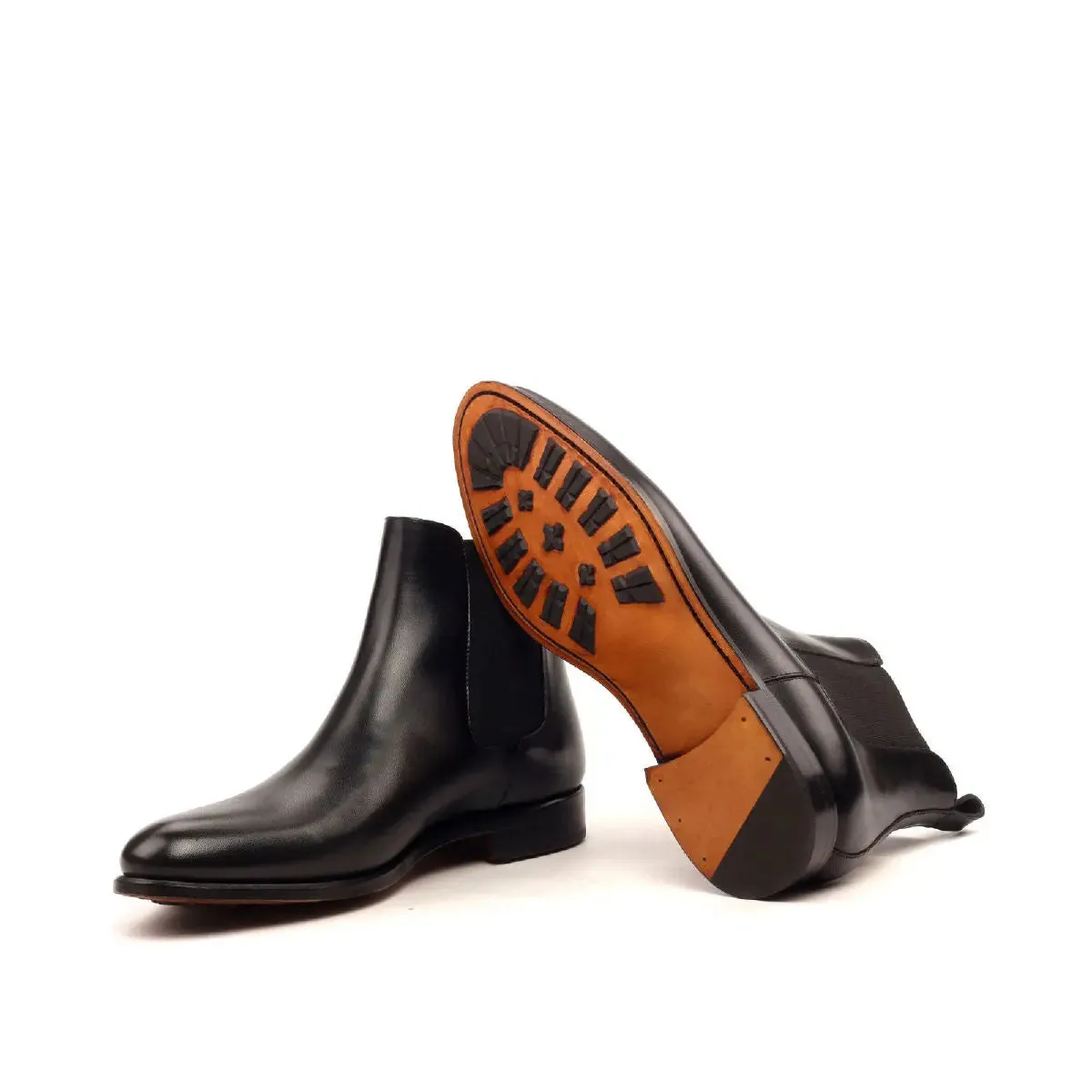 DapperFam Monza in Black Men's Italian Leather Chelsea Boot