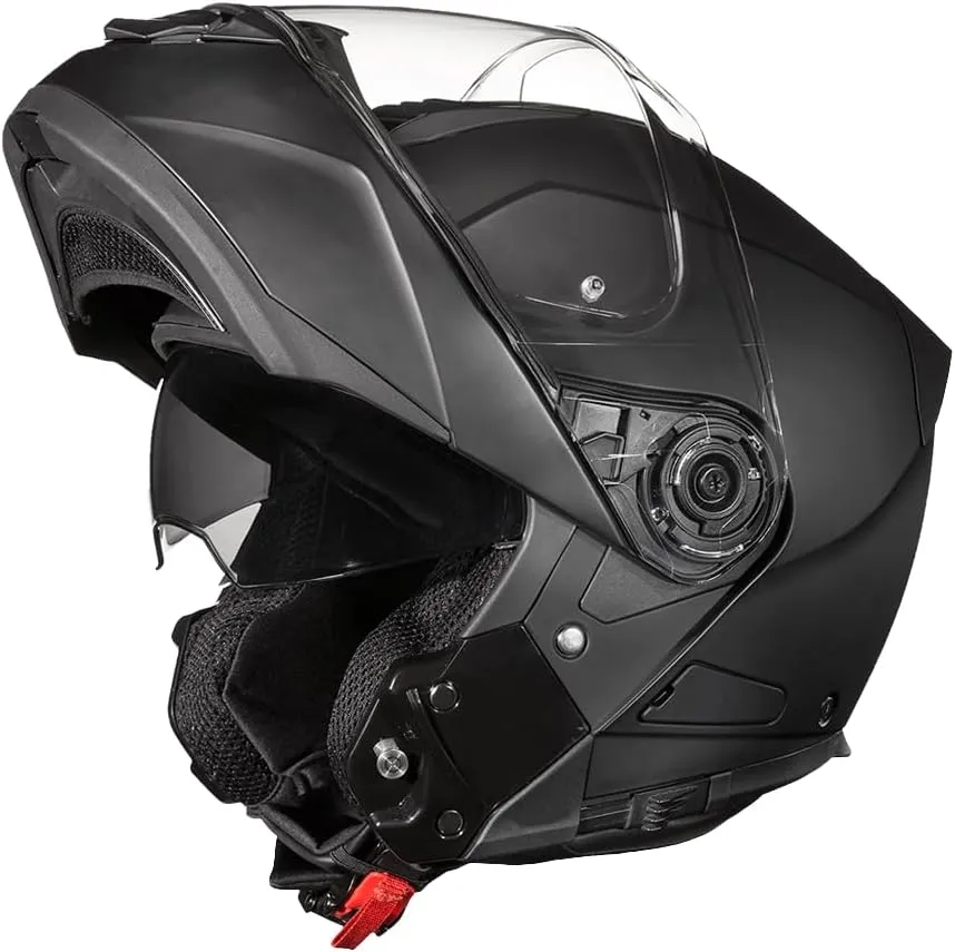 Daytona Helmets Glide Modular Motorcycle Helmet - DOT Approved Flip Up Motorcycle Helmet - Bluetooth Ready Full Face Motorcycle Helmet with Dual Visors for Men, Women & Youth