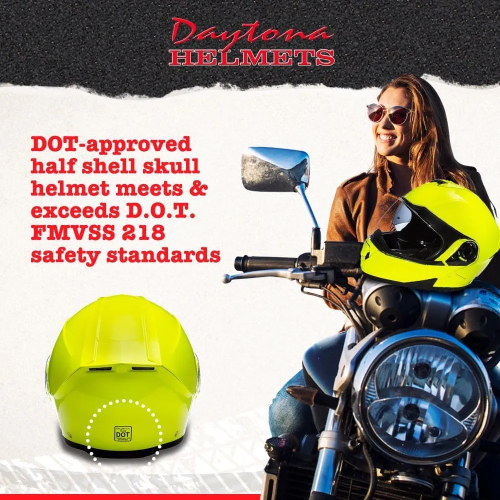 Daytona Helmets Glide Modular Motorcycle Helmet - DOT Approved Flip Up Motorcycle Helmet - Bluetooth Ready Full Face Motorcycle Helmet with Dual Visors for Men, Women & Youth