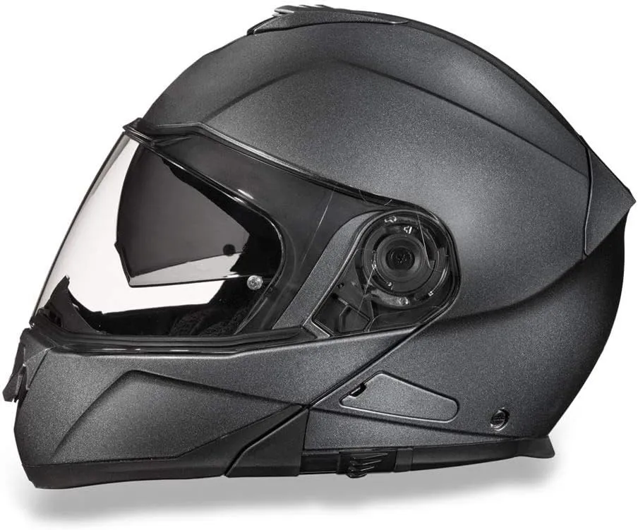 Daytona Helmets Glide Modular Motorcycle Helmet - DOT Approved Flip Up Motorcycle Helmet - Bluetooth Ready Full Face Motorcycle Helmet with Dual Visors for Men, Women & Youth
