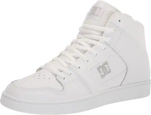 DC Men's Manteca 4 Hi High Top Casual Skate Shoe Sneaker, White/White/Battleship, 4
