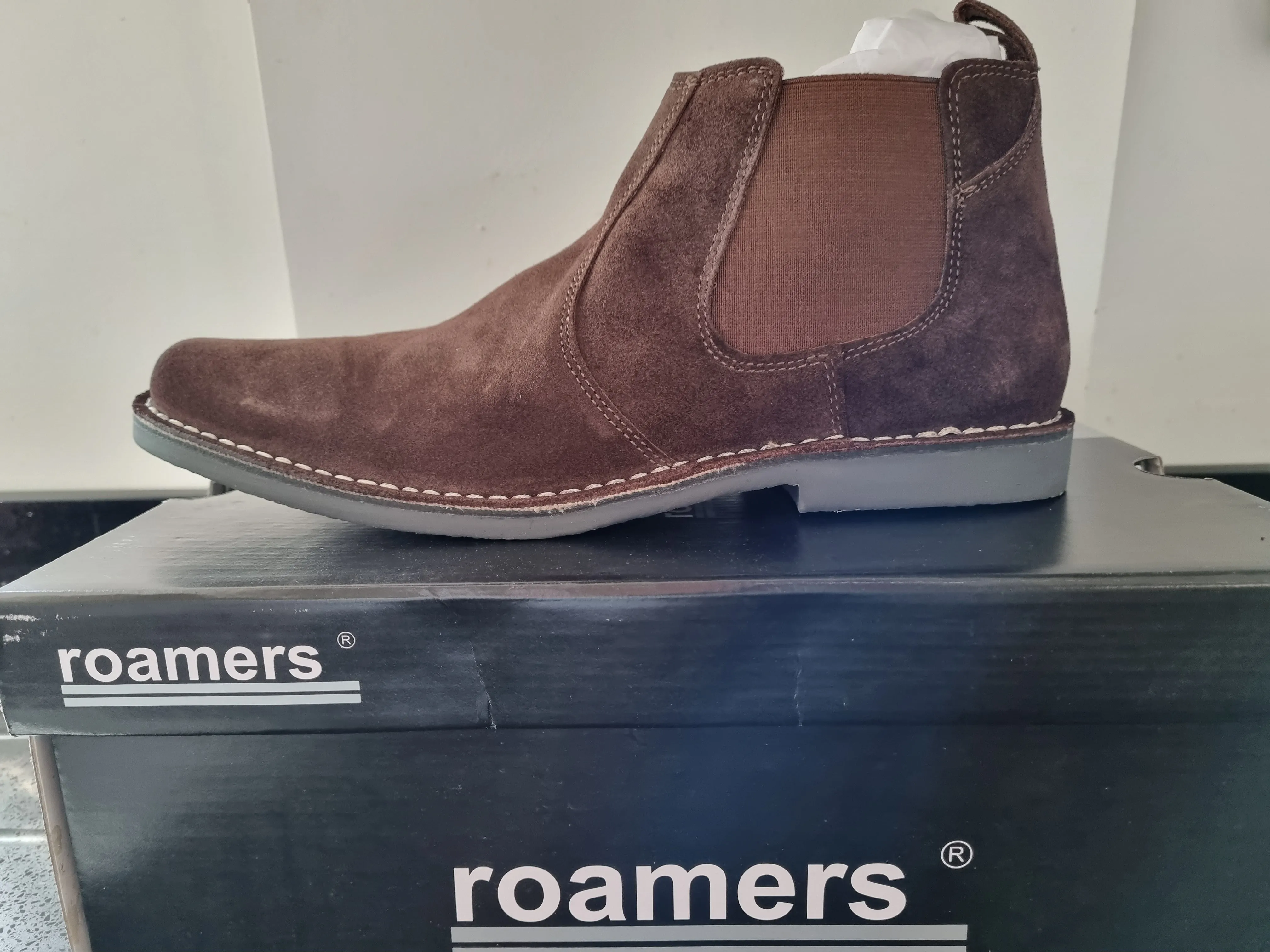 Desert Boot by Roamers - Chelsea Chocolate Suede (M765DBS)