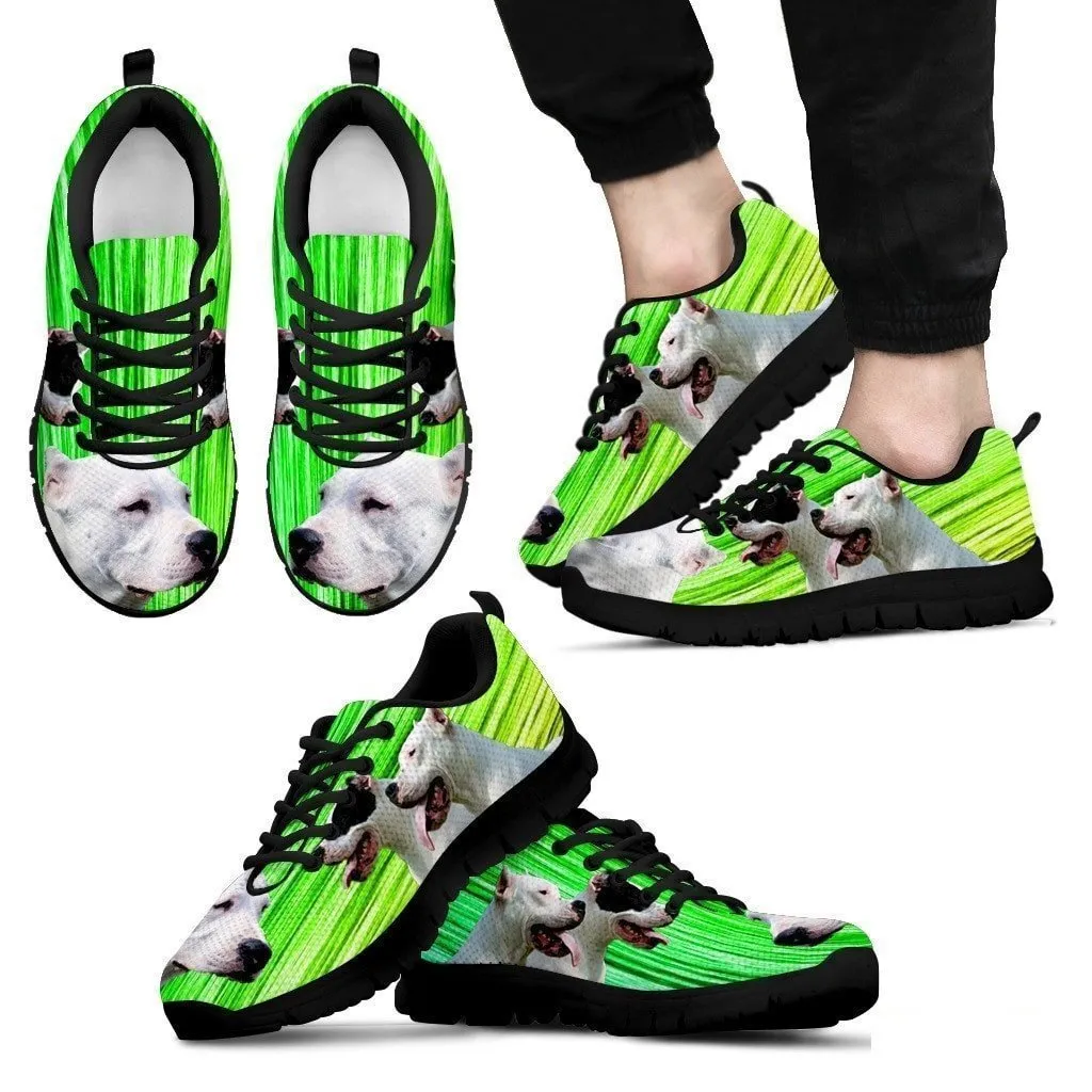 Dogo Argentino Print (Black/White) Running Shoes For Men-Free Shipping Limited Edition